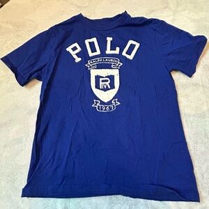 Set of 3 Polo graphic T shirts!!! Bright blue,navy and gray 
Set of 3!!
Size M